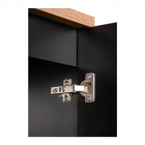 Comad Vysoká koupelnová skříňka Nova Black D 80-03-2D černá