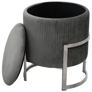 Ak furniture Taburet PURTO šedý