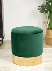 Ak furniture Taburet TANYA samet zelený