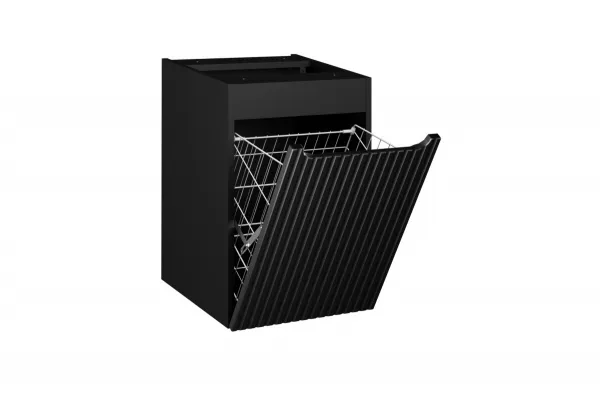 ArtCom Závesná skrinka do kúpeľne s košom NOVA Black 81-40-1D | 40 cm