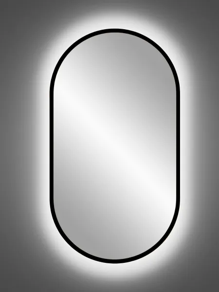 ArtCom LED zrkadlo APOLLO | čierna 50 x 90 cm