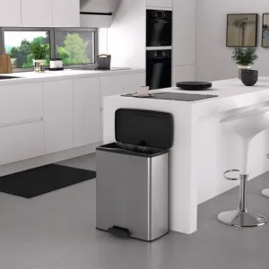 Deco Duo odpadkový kôš 26l+26l strieborný 1balenie