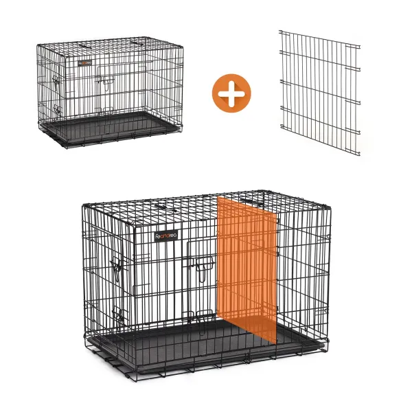 SONGMICS Přepravní klec pro zvířata OUSTRIA 92,5 cm černá