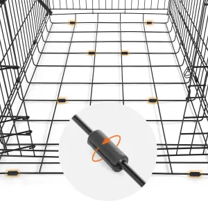 SONGMICS Přepravní klec pro zvířata OUSTRIA 92,5 cm černá