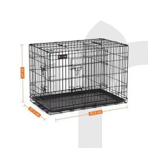 SONGMICS Přepravní klec pro zvířata OUSTRIA 92,5 cm černá