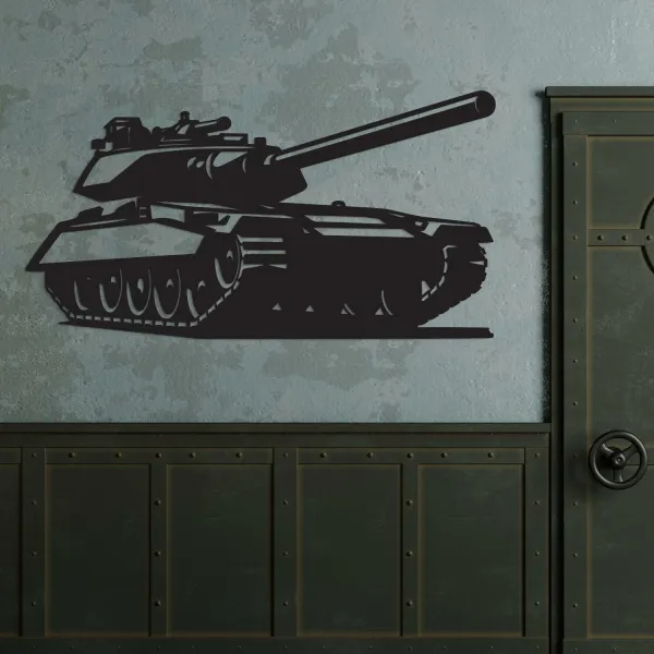 Drevený obraz - Tank