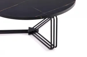 HALMAR Konferenčný stolík ANTICA 80 cm čierny