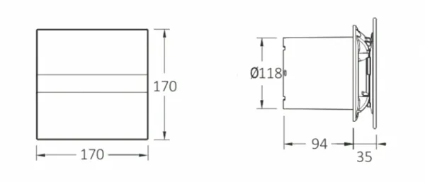 CATA - E-120 G kúpeľňový ventilátor axiálny, 15W, potrubie 120 biela 00901000