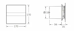 CATA - E-120 G kúpeľňový ventilátor axiálny, 15W, potrubie 120 biela 00901000
