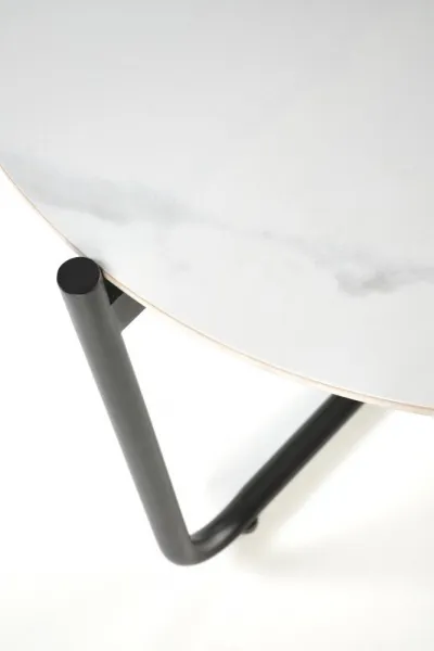 HALMAR Konferenční stolek Acuna 60 cm bílý mramor/černý