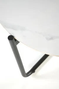 HALMAR Konferenční stolek Acuna 60 cm bílý mramor/černý