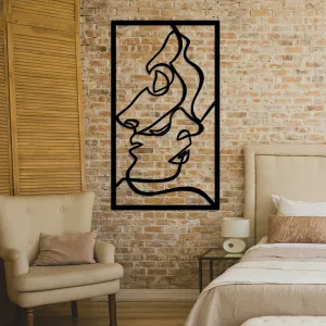 Minimalistický line art obraz - Milenci