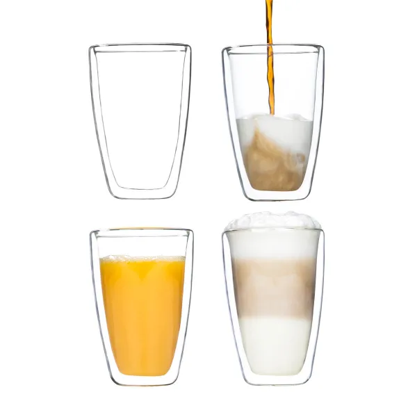 Haushalt international Dvoustěnná sklenice Latte Macchiato, 400 ml, 2 ks