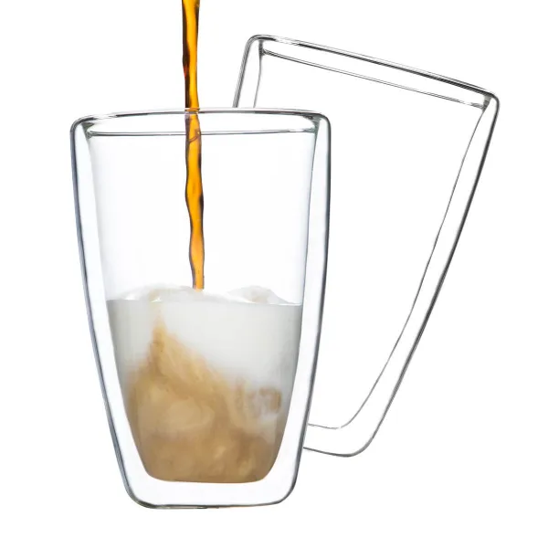 Haushalt international Dvoustěnná sklenice Latte Macchiato, 400 ml, 2 ks