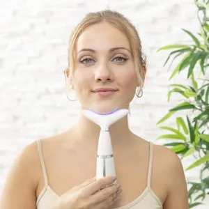 InnovaGoods Masážní přístroj na dvojitou bradu s fototerapií, termoterapií a vibracemi Kinred