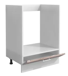 VCM Dolní kuchyňská skříňka Esilo na vestavný sporák s přihrádkou na plechy, 60 cm, sonoma dub
