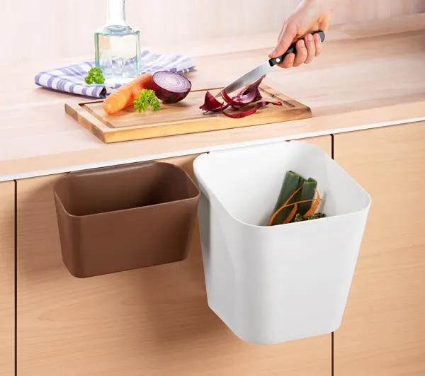 Die moderne Hausfrau Závěsný odpadkový koš na kuchyňská dvířka 2v1