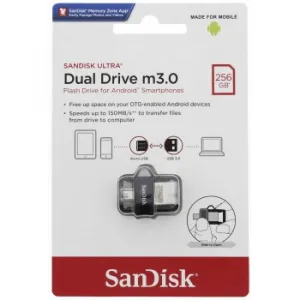SanDisk Ultra Dual Drive M3/256GB/USB 3.0/Micro USB + USB-A