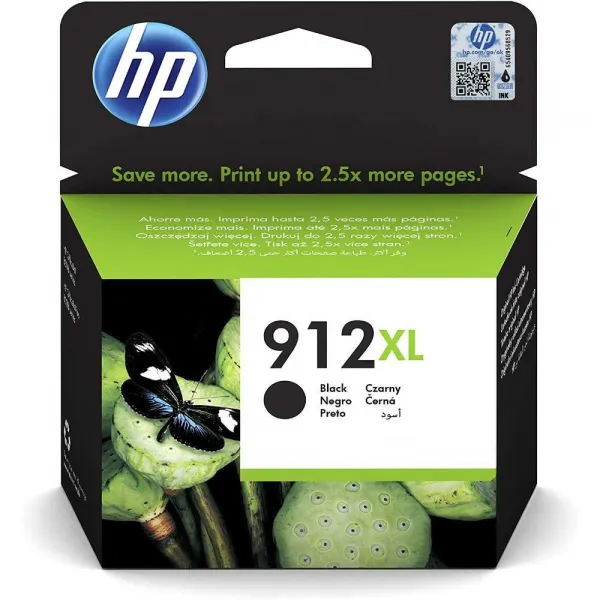 Hewlett-Packard HP originál ink 3YL84AE, HP 912XL, black, 825str., high capacity, HP Officejet 8012, 8013, 8014, 8015 OJ Pro 8020 3YL84AE