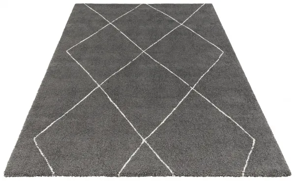 ELLE Decoration koberce Kusový koberec Glow 103662 Dark Grey / Cream z kolekcie Elle - 80x150 cm