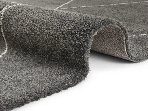 ELLE Decoration koberce Kusový koberec Glow 103662 Dark Grey / Cream z kolekcie Elle - 80x150 cm