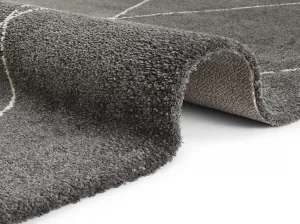 ELLE Decoration koberce Kusový koberec Glow 103662 Dark Grey / Cream z kolekcie Elle - 80x150 cm
