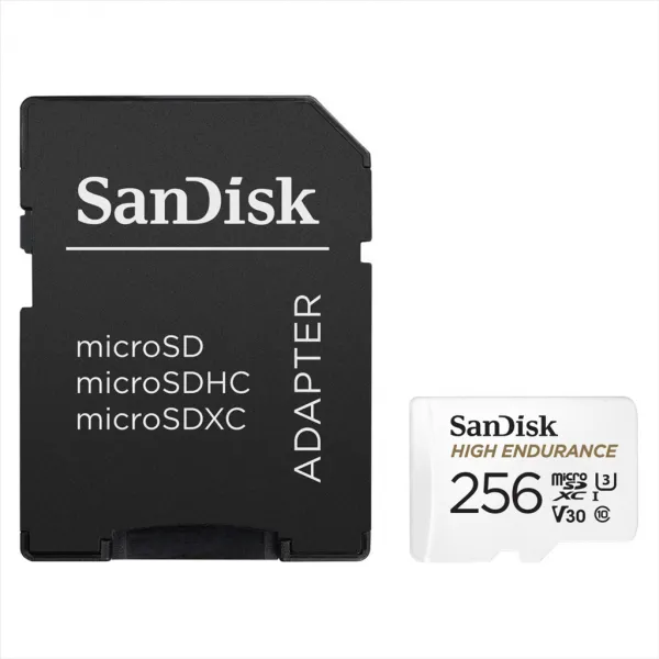 SanDisk microSDXC High Endurance Video 256 GB C 10 U3 V30, adaptér 85235110