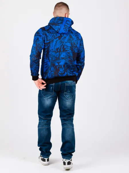 Pánska mikina CIPO & BAXX CL559 SAXEEBLUE Farba: Modrá, Konfekčná veľkosť: M