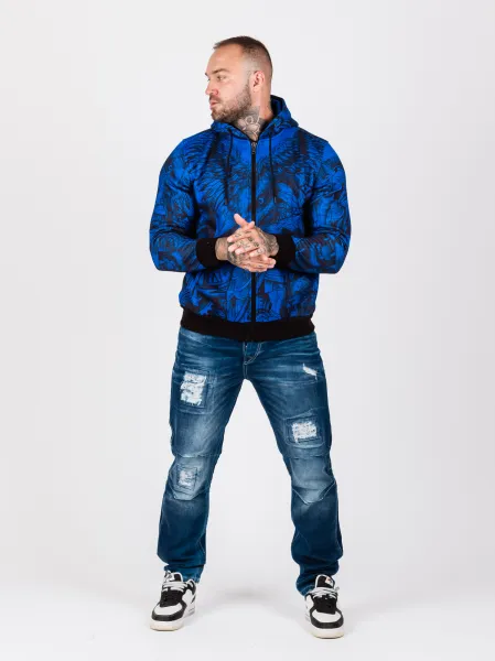 Pánska mikina CIPO & BAXX CL559 SAXEEBLUE Farba: Modrá, Konfekčná veľkosť: M