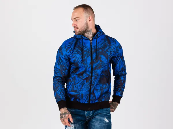 Pánska mikina CIPO & BAXX CL559 SAXEEBLUE Farba: Modrá, Konfekčná veľkosť: M