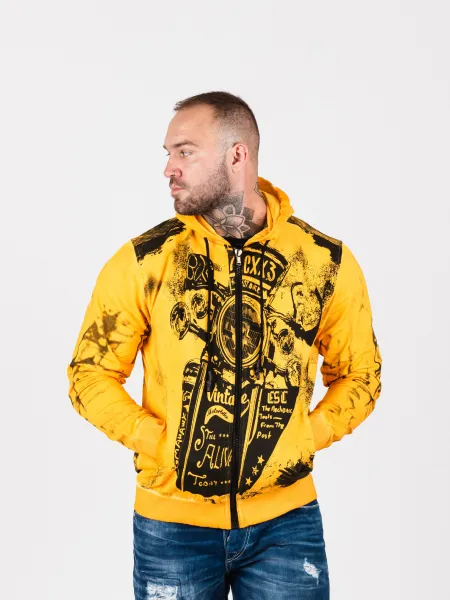 Pánska mikina CIPO & BAXX CL561 MUSTARD Farba: Žltá, Konfekčná veľkosť: M