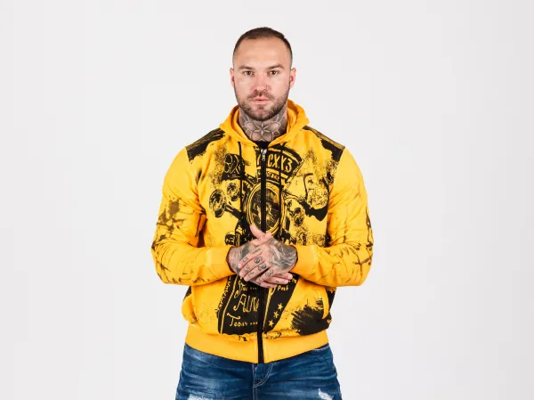 Pánska mikina CIPO & BAXX CL561 MUSTARD Farba: Žltá, Konfekčná veľkosť: M