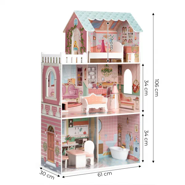 Veľký domček pre bábiky Barbie so súpravou nábytku
