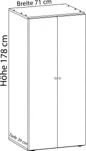 Viacúčelová skriňa Vandol 70cm Buk