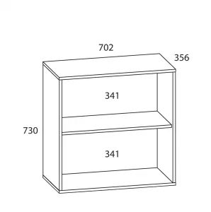 VCM Knihovna Lona L, sonoma dub