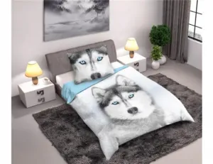 Faro Bavlnená posteľná bielizeň Wild Husky 160x200 cm