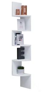Rohový Regál Mintis Biely Š: Cca 20cm