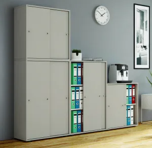 VCM Kancelářská skříň Lona XL, šedá