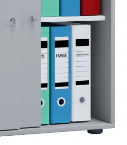 VCM Kancelářská skříň Lona L, šedá