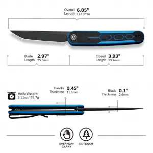 Civivi KwaiQ C23015-3 Nitro-V Blue/Black G10
