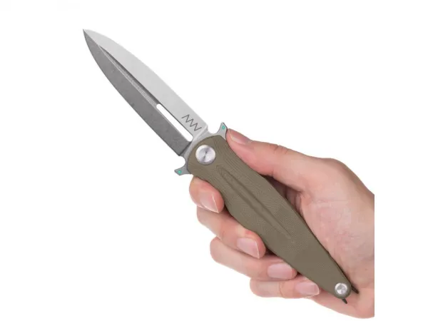 ANV Z400 BB - Sleipner Stonewash, G10 Olive ANVZ400-013