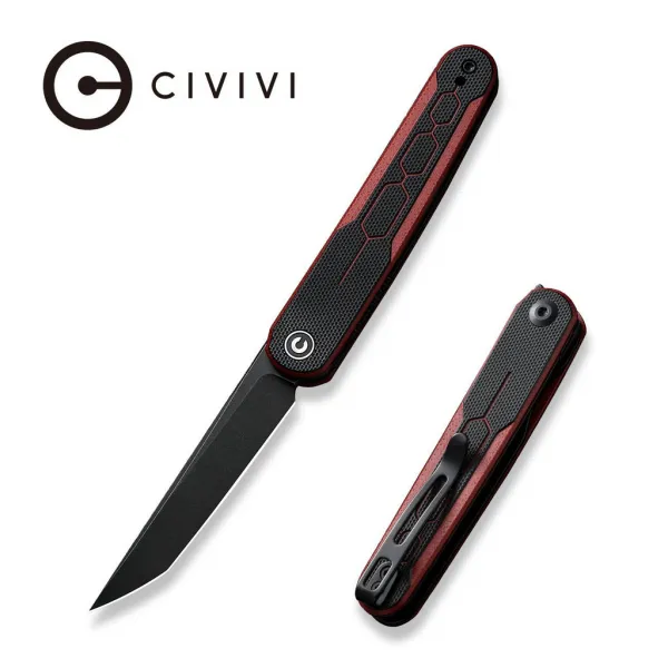 Civivi KwaiQ C23015-1 Nitro-V Burgundy/Black G10