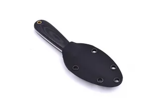 Brisa (EnZo) Nôž Brisa Necker 70 Flat / Black Micarta / Kydex
