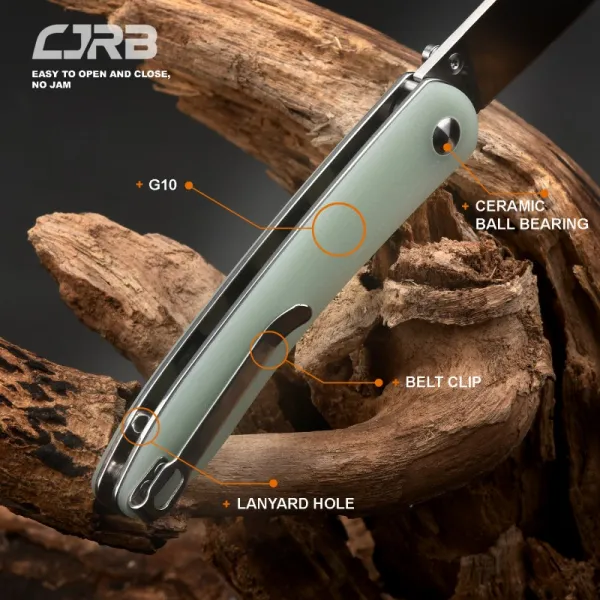 CJRB Ria J1917 Natural Jade G10
