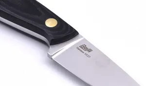 Brisa (EnZo) Nôž Brisa Necker 70 Flat / Black Micarta / Multicarry