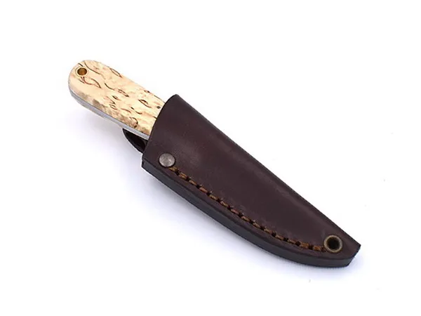 Brisa (EnZo) Nôž Brisa Necker 70 Scandi / Curly Birch / Leather