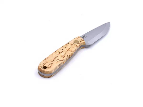 Brisa (EnZo) Nôž Brisa Necker 70 Scandi / Curly Birch / Leather