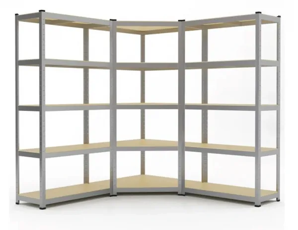 DomTextilu Stabilnýrohovýkovovýúložnýregáls5policami180x90x40 46730