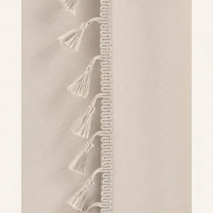SvetlobéžovýzávesLaranastriebornékruhysostrapcami140x280cm