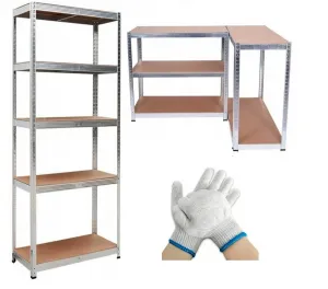 DomTextilu Stabilnýkovovýúložnýregáls5policami180x90x40 46731